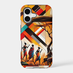 Abstract African Art Masai Geometric