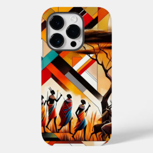 Abstract African Art Masai Geometric Case-Mate iPhone 14 Pro Case