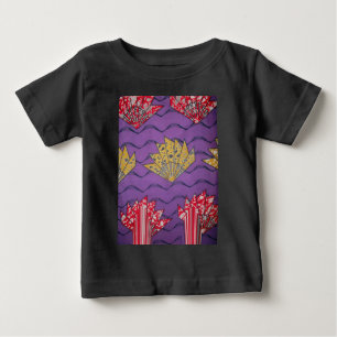 Abstract African Art: Purple Passion Waves Baby T-Shirt