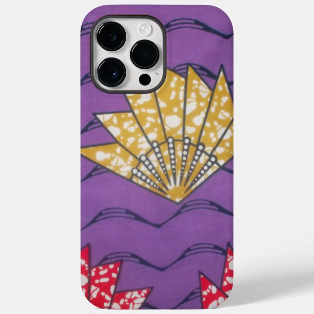 Abstract African Art: Purple Passion Waves. Case-Mate iPhone Case (Back)