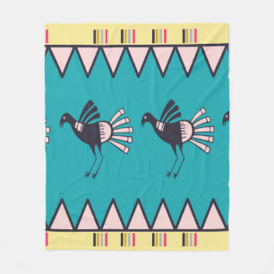 Abstract african art style design. Hand drawn trib Fleece Blanket