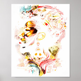 Abstract African Excellence Melanin Black History Poster