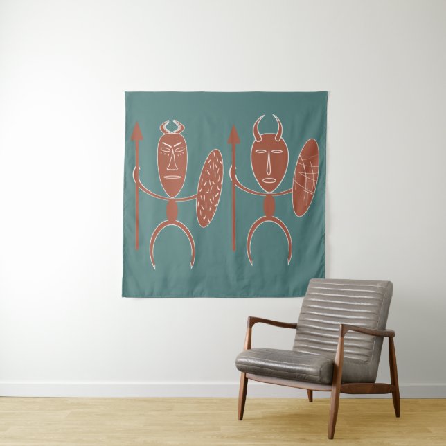 Abstract African indigenous art Tapestry (In Situ)