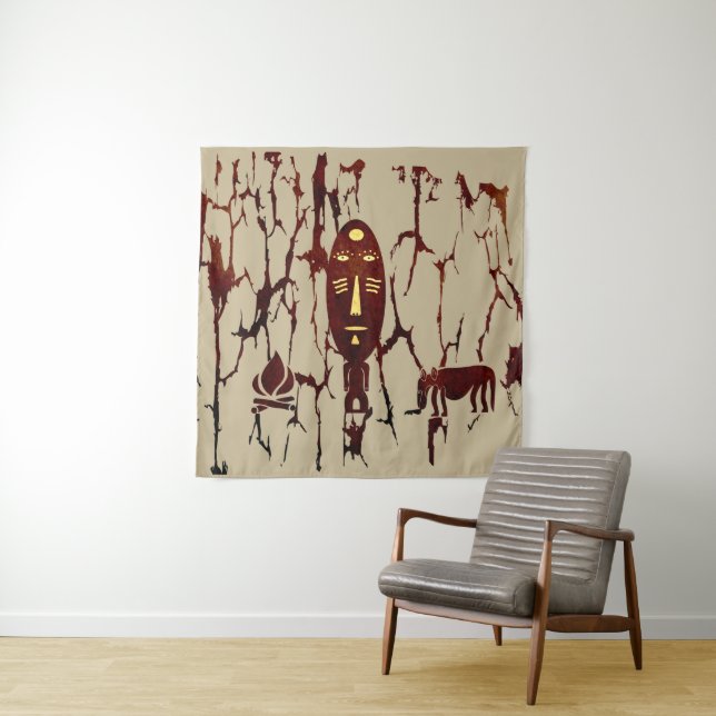 Abstract African indigenous art Tapestry (In Situ)