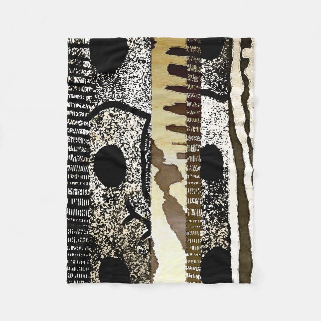 Abstract African Jungle Tribe Pattern Fleece Blanket (Front)
