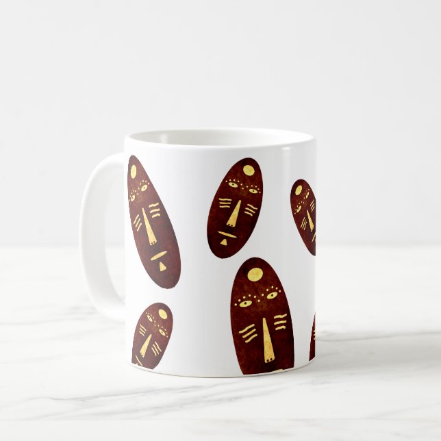 Abstract African modern indigene art Coffee Mug (Front Left)