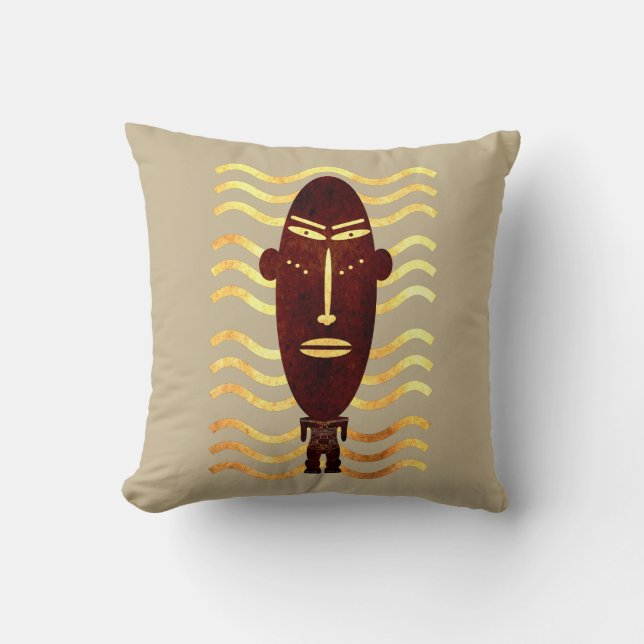 Abstract African modern indigene art Cushion (Front)