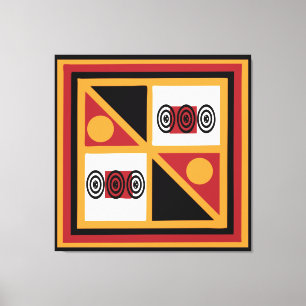 Abstract African motif geometric art Canvas Print