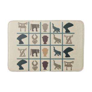 Abstract african tribal art bath mat