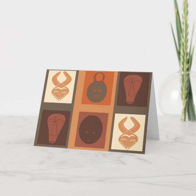 Abstract african tribal art card (Front)