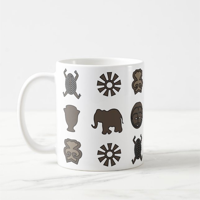 Abstract african tribal art coffee mug (Left)