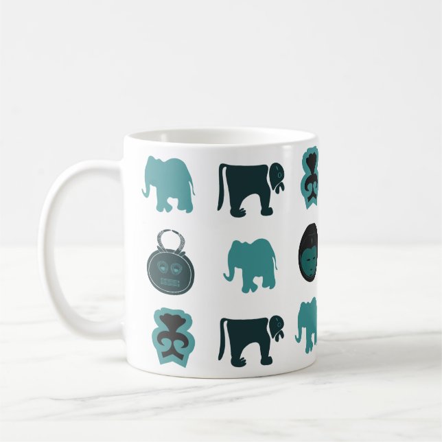 Abstract african tribal art coffee mug (Left)