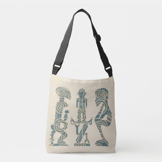 Abstract african tribal art crossbody bag (Front)