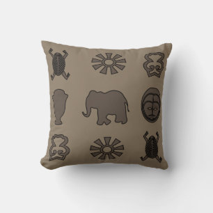 Abstract african tribal art cushion