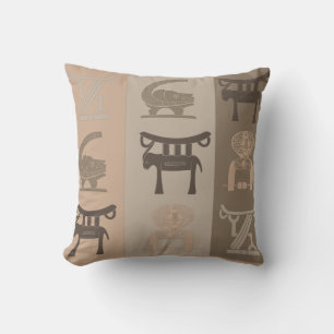 Abstract african tribal art cushion