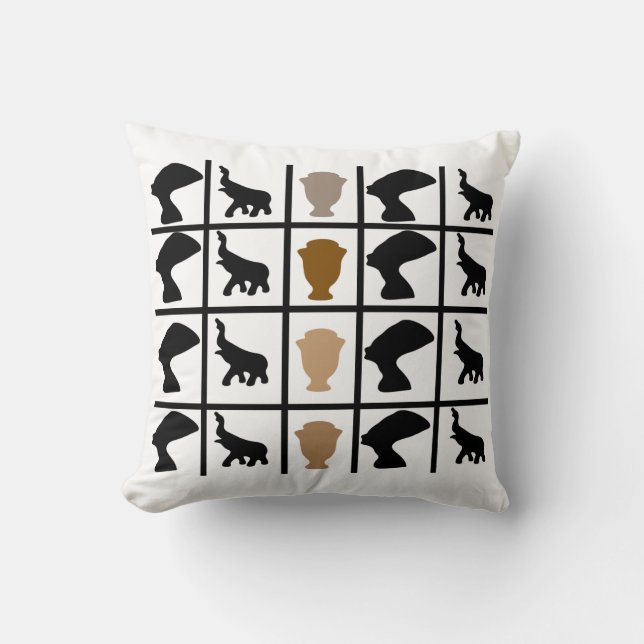 Abstract african tribal art cushion (Front)