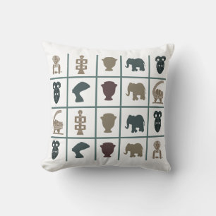 Abstract african tribal art cushion