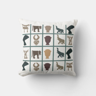 Abstract african tribal art cushion