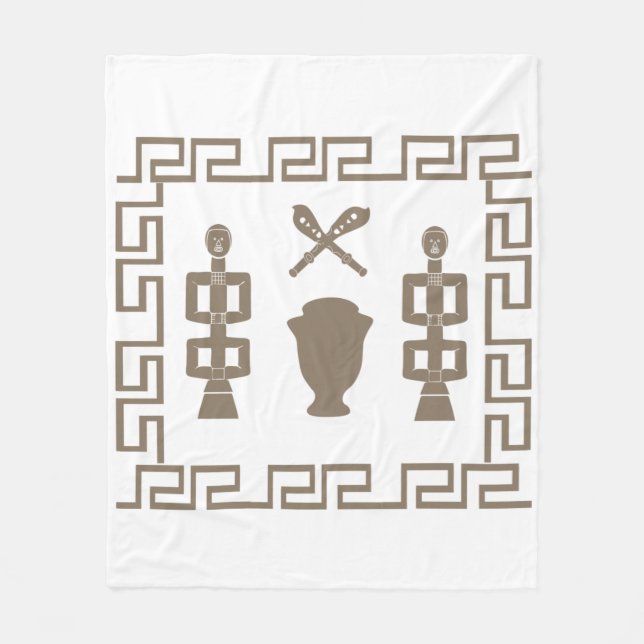 Abstract african tribal art fleece blanket (Front)
