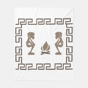 Abstract african tribal art fleece blanket