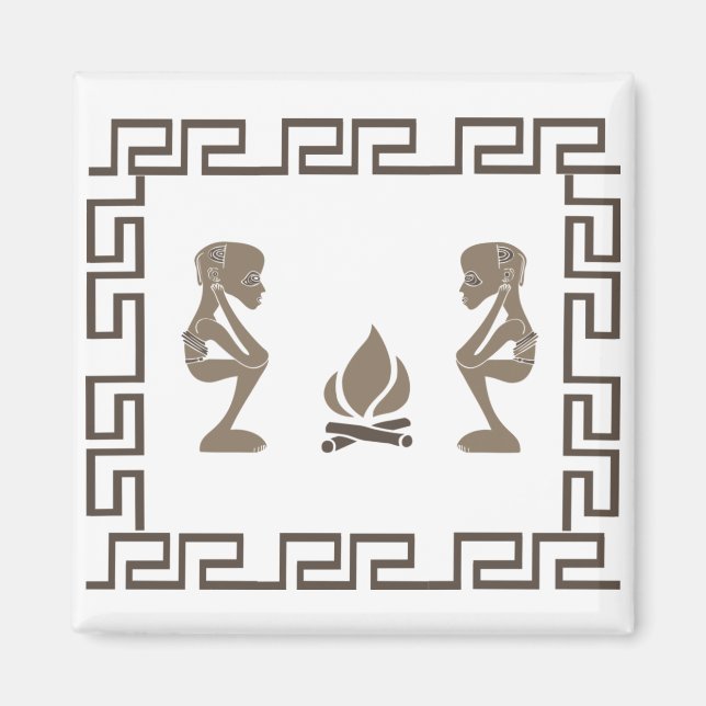 Abstract african tribal art magnet (Front)