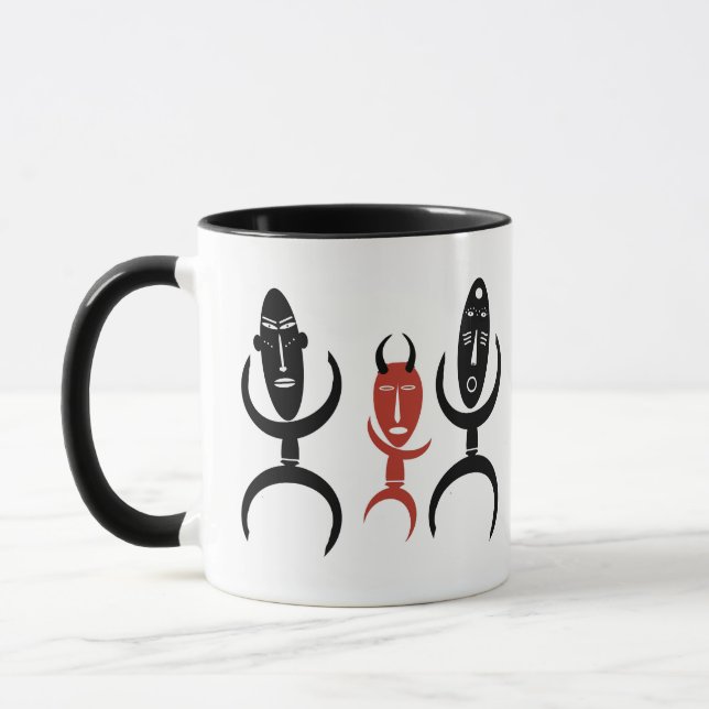 Abstract African tribal art Mug (Left)