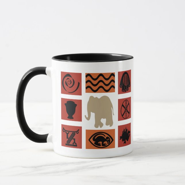 Abstract african tribal art mug (Left)