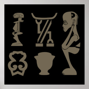 Abstract African tribal art Poster