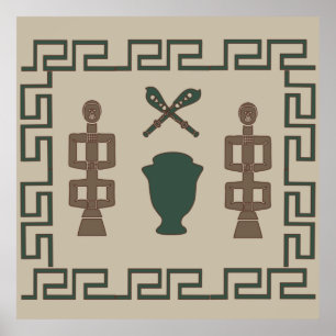 Abstract African tribal art Poster
