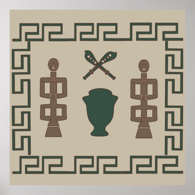 Abstract African tribal art Poster (Front)