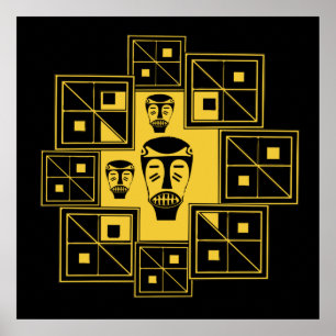 Abstract African tribal art Poster