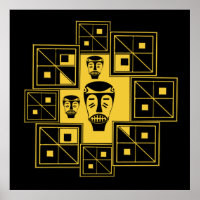 Abstract African tribal art