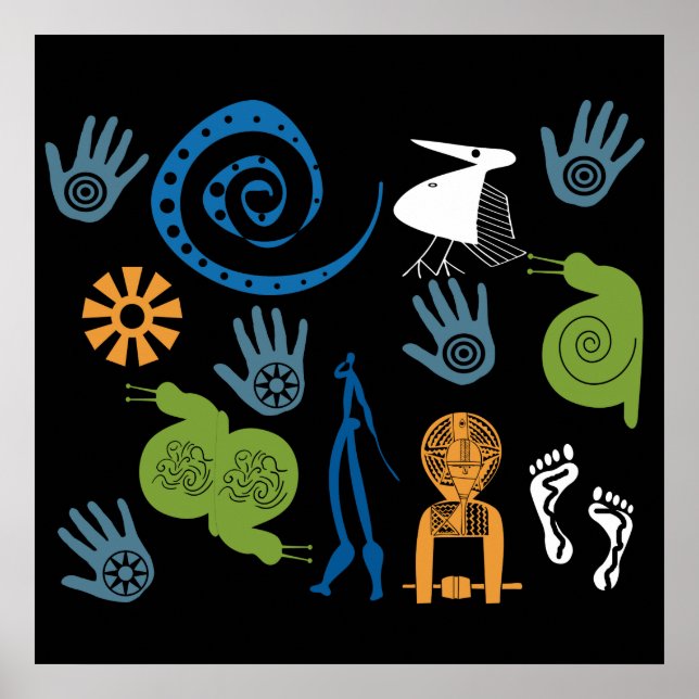 Abstract african tribal art poster (Front)