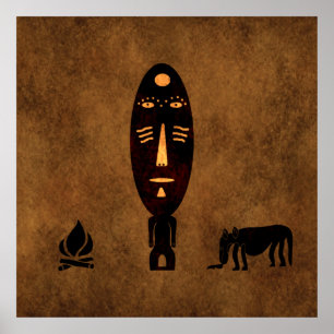 Abstract African tribal art Poster