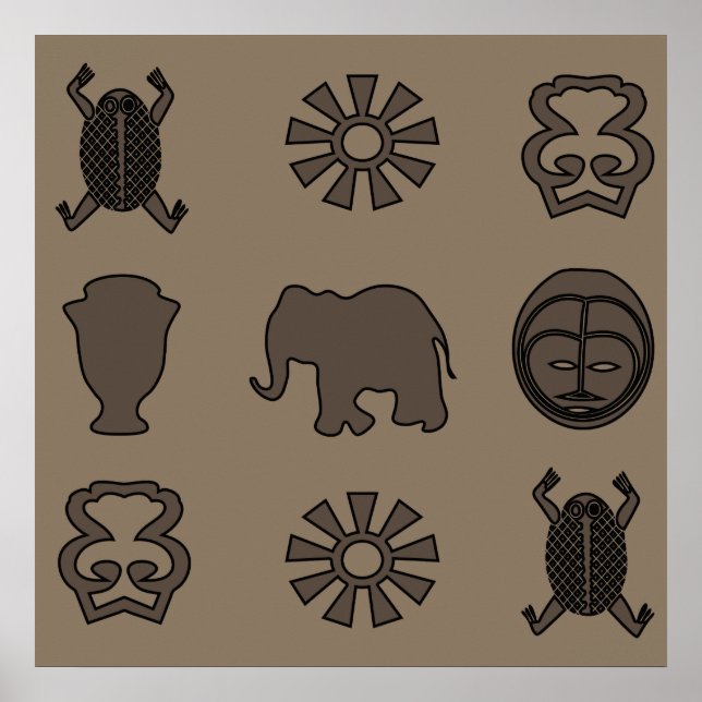 Abstract african tribal art poster (Front)