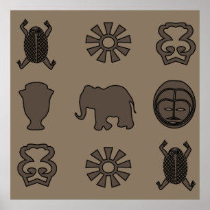 Abstract african tribal art poster