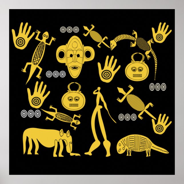 Abstract African tribal art Poster (Front)