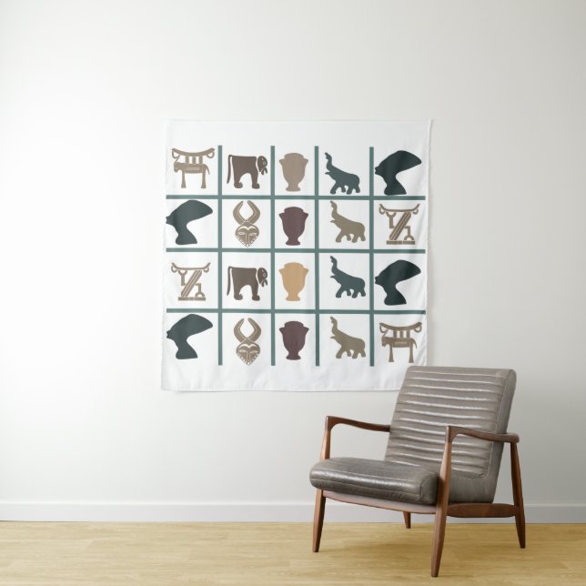 Abstract African tribal art Tapestry (In Situ)