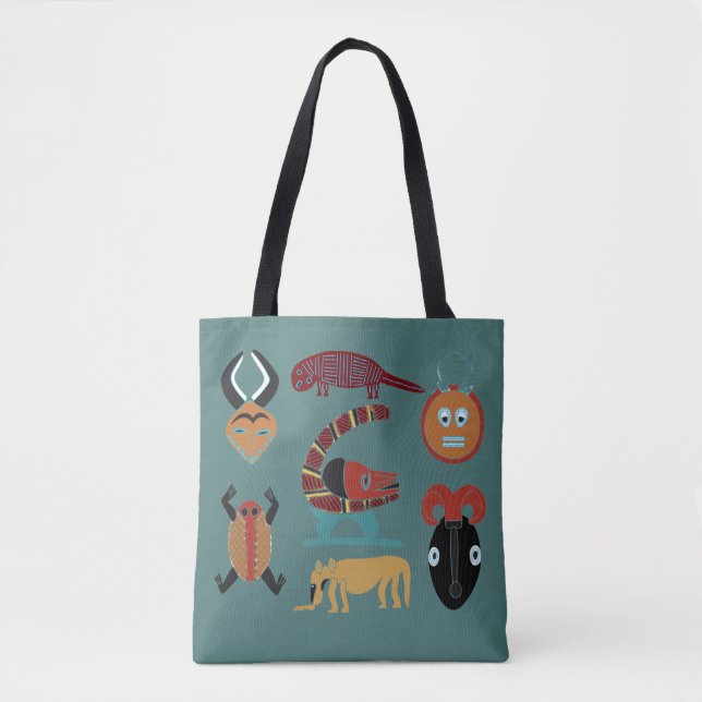 Abstract african tribal art tote bag (Front)