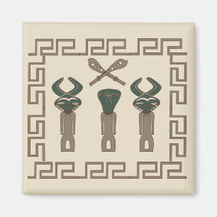 Abstract African tribal face art Magnet