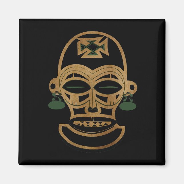 Abstract African tribal face tattoo art Magnet (Front)