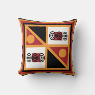 Abstract African tribal geometric pattern Cushion