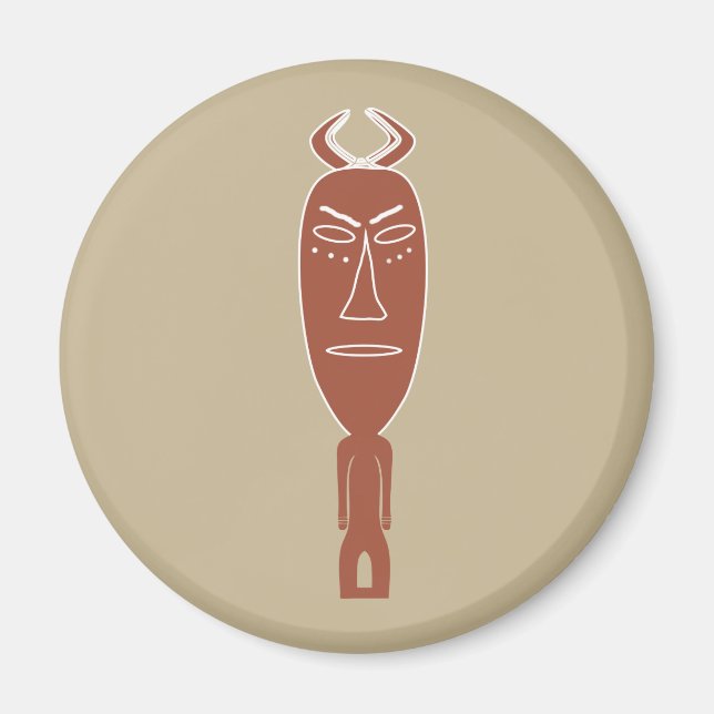 Abstract African tribal indigenous silhouette Magnet (Front)