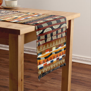 Abstract African  Tribal   Pattern Short Table Runner