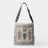 Abstract African tribal ritual scene art