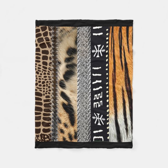 Abstract African Tribe Design 2 Fleece Blanket (Front)