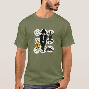 Abstract African warrior animals portrait T-Shirt