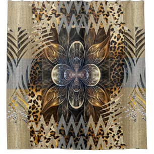Abstract African Wild Flower Shower Curtain