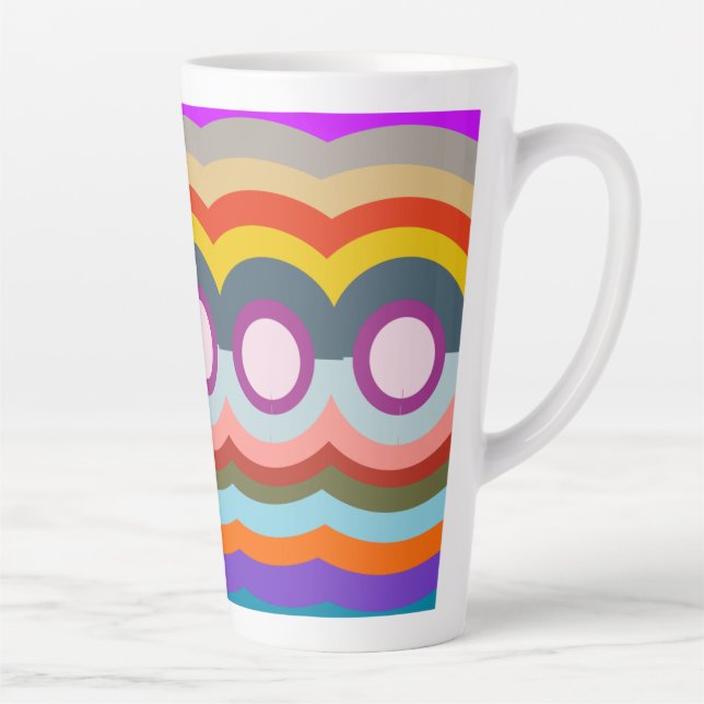 Abstract Again Latte Mug (Right)