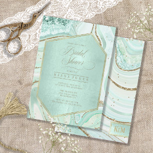 Abstract Agate Bridal Shower Mint ID827